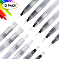 UPINS - Juego de 12 bolígrafos de acuarela para pintar rotuladores - Arteztik

