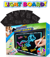 Amazola AM-102 - Tabla de dibujo para niños, incluye mando a distancia y 10 plantillas - Arteztik
