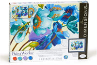 Dimensiones azul amapolas pintura por números para adultos, 14 pulgadas de ancho x 11 pulgadas de largo - Arteztik
