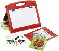 Faber-Castell Do-Art - Caballete de viaje 3 en 1, 30 piezas, caballete de mesa para niños con suministros de arte, multicolor - Arteztik
