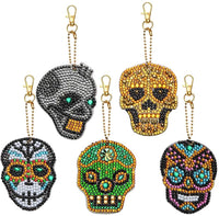Soleebee 5 piezas DIY 5D completo taladro diamante pintura llavero por número Kit mosaico hacer doble cara taladro colgante cristal Rhinestones llavero bolsa regalo (mariposa) - Arteztik
