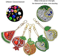 Soleebee 5 piezas DIY 5D completo taladro diamante pintura llavero por número Kit mosaico hacer doble cara taladro colgante cristal Rhinestones llavero bolsa regalo (mariposa) - Arteztik
