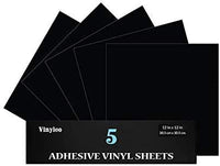 Vinilo permanente de 12.0 in x 12.0 in, 5 paquetes de vinilo brillante para interior y exterior, con reverso adhesivo en acabado brillante para silueta y crricut para hacer monogramas pegatinas y letras. - Arteztik
