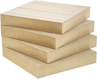 Bright Creations bloques de madera sin terminar para manualidades, bloque de letreros, juegos para niños (7 x 7 in, 4 unidades) - Arteztik
