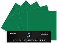 Vinilo permanente de 12.0 in x 12.0 in, 5 paquetes de vinilo brillante para interior y exterior, con reverso adhesivo en acabado brillante para silueta y crricut para hacer monogramas pegatinas y letras. - Arteztik
