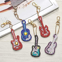 Soleebee 5 piezas DIY 5D completo taladro diamante pintura llavero por número Kit mosaico hacer doble cara taladro colgante cristal Rhinestones llavero bolsa regalo (mariposa) - Arteztik
