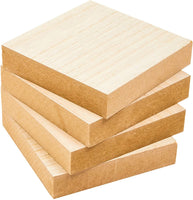 Bright Creations bloques de madera sin terminar para manualidades, bloque de letreros, juegos para niños (7 x 7 in, 4 unidades) - Arteztik
