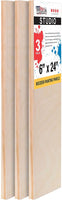 U.S. Art Supply - Tableros de madera de abedul de 7.9 x 15.7 in para paneles de pintura, cuna de 0.7 in de profundidad (paquete de 3) - Lienzo de pared de madera para artistas - Pintura para manualidades mixtas, acrílico, aceite, acuarela, encáustico - Arteztik
