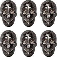 Punk Skull Ghost latón remache tornillo, remaches, para bolso, gorro, chaqueta, cinturón de motocicleta, pantalones vaqueros, gargantilla de cuero, accesorio de artesanía punk (6 unidades, 0.6 × 1 pulgada), color negro - Arteztik
