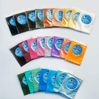 Polvo de pigmento premium Mica para resina epoxi paquete variado, juego de 24 colores, 0.18 oz cada uno - Arteztik
