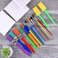 KUUQA Juego de 23 piezas de pintura para niños, mini paneles de lienzo de 3.9 x 3.9 in, pinceles de pintura y delantales de arte para pintar, suministros de arte listos para pintar, regalos de cumpleaños para niños, premios - Arteztik
