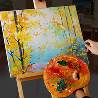 Juego de pinceles de pintura, 2 paquetes de 20 cepillos de nailon para el pelo para acrílico, punta redonda, pintura al óleo, acuarela, artista profesional, pinceles de pintura, kits de pintura de calabaza de Halloween, suministros para manualidades - Arteztik

