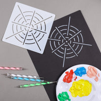 Whaline 18 piezas Mandala Art Dotting herramientas incluyendo 4 plantillas Mandala, 8 varillas acrílicas, bandeja de pintura y 5 herramientas de doble cara Dotting Tools - Arteztik
