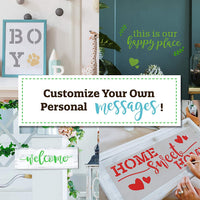 KIBAGA Plantillas reutilizables para pintar en madera y más, diseño de letrero de bienvenida fácil de pintar, juego de letras para decoración de puerta o porche, perfecto para otoño o decoración de Navidad para tu hogar. - Arteztik
