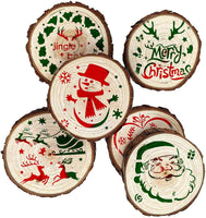 30 plantillas para decoración navideña de 5.9 x 5.9 in para pintar y dibujar para tarjetas de regalo de madera, para pared, tejas de madera, manualidades, reutilizables. - Arteztik

