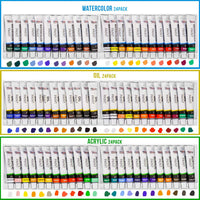 US Art Supply juego de 133 unidades de elementos de arte, caballete de madera, caballete de aluminio, pinturas y accesorios para artistas - Arteztik
