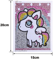 Kit de pintura de diamantes 5D para niños, kit completo de pintura por número para niños, bordado de diamantes de imitación, decoración de pared para el hogar (Pony) - Arteztik

