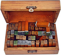 70 piezas alfabeto, sellos de goma de madera, juego de sellos con letras números y símbolos para hacer tarjetas, planificadores felices y suministros para álbumes de recortes - Arteztik
