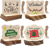 Adornos de madera sin terminar, PETUOL DIY 32 piezas de 3.9 x 3.0 in creativo irregular en blanco rebanadas naturales de madera para manualidades, pintura, pirografía, escritura, accesorios para fotos, posavasos y decoraciones del hogar - Arteztik
