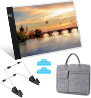 MACTING - Tablero de luz LED A4 para pintura de diamantes, caja de luz ultrafina, con bolsa de transporte, cable USB, brillo regulable y soporte ajustable, herramientas de dibujo ligero para adultos y niños - Arteztik
