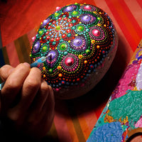 Juego de 52 herramientas de punteado de mandala, kit de herramientas de pintura de mandala, incluye plantilla de puntos, bandeja de pintura, pinceles para pintar rocas, arcilla de cerámica, manualidades, colorear, dibujo, pintura de uñas. - Arteztik
