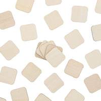 Bright Creations - Lote de 200 recortes cuadrados de madera sin terminar para manualidades (1.0 x 1.0 in) - Arteztik
