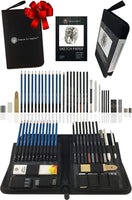 Kit de dibujo de alta calidad, incluye lápices de dibujo y dibujo, almohadilla de dibujo A5; juego de arte de 41 piezas de calidad profesional, presentado en estuche resistente con soportes plegables integrados. - Arteztik
