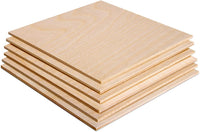 Madera contrachapada de abedul báltico de 0.118 in x 3.9 x 3.9 in, grado B/BB (paquete de 12) perfecto para artes y manualidades, proyectos escolares y proyectos de bricolaje, dibujo, pintura, grabado de madera, quema de madera y proyectos con láser - Arteztik
