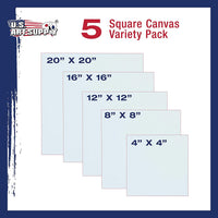 US Art Supply lona elástica sin ácido, de calidad, supervaliosa, de 8 x 10 pulgadas, paquete de 10, yeso de excelente perfil, paquete de supervalor de 10 lonas - Arteztik
