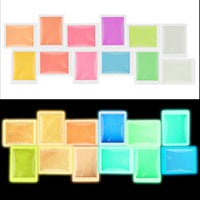 12 colores que brillan en la oscuridad, polvo luminoso, pinturas de resina epoxi, larga duración, autobrillantes, uso para polvo acrílico, manualidades de resina, esmalte de uñas, pinturas, recubrimientos, slime, 0.35 oz cada uno. - Arteztik

