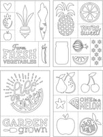 Darice 30094663 - Kit de decoración de delantales de algodón 100% blanco con plantillas adhesivas de jardín, pintura y Daubers-Make a Gift-38-Piece Set, multicolor - Arteztik
