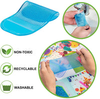 6 piezas antideslizante herramientas estera pegajosa para pintura de diamante, 5.6 x 3.3 pulgadas antideslizante universal gel Pad para accesorios de bordado de diamante 5D para niños o adultos - Arteztik
