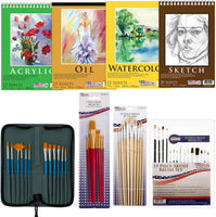 US Art Supply juego de 133 unidades de elementos de arte, caballete de madera, caballete de aluminio, pinturas y accesorios para artistas - Arteztik
