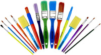 Paquete de pinceles de pintura multiusos, ideal con acrílico, aceite, acuarela, guuache (15 cepillos) - Arteztik
