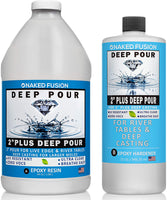 Resina epoxi Deep Pour Crystal Clear Fórmula de 2.0 in de espesor de resina de fundición para mesas de río, moldes de resina profunda, madera de borde vivo y fundición de arte profundo, kit de 3/4 galones, no tóxico -Zero Voc - Arteztik
