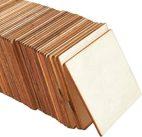 Recortes de madera para manualidades, cuadrados de madera (3.0 x 3.0 in, 60 piezas) - Arteztik
