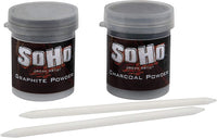 SoHo Urban Artist - Polvos de grafito y carbón para dibujo, 0.53 oz y marca creativa, juego completo de mezcla de carbón y pastel - Arteztik
