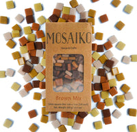 Mosaiko Green Mix 10.58 oz (10.5 onzas) - Azulejos de cristal de mosaico para manualidades, piezas cuadradas manchadas de primera calidad, 0.4 in x 0.4 in, perfecto para decoración del hogar, manualidades de bricolaje, arte de píxeles, juegos infantiles, - Arteztik
