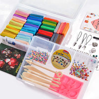 ifergoo Polymer Clay Starter Kit, 50 Colors Oven Bake Clay, DIY Modeling Clay Bockers, 5 Scuplting Tools, 40 Jewelry Accessories for Kids and Adults - Arteztik
