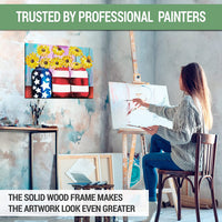 ARTIQO Bastidores para lienzos y para hacer manualidades, marco de lona, fácil de montar, kits de marco al óleo para galería, barras de madera para pinturas al óleo, impresiones, pintura por números y pósteres
