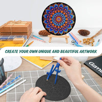 VIBIRIT 49pcs Mandala Dotting Tools, completo Mandala Dotting Herramientas Set con Mandala Plantilla/Dotting Tools/Brushes/Bandeja de pintura/Mini caballete para arcilla Pottery Craft, Pintura Rocas, Coloración, Arte Dibujo - Arteztik

