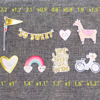 Pegatinas para álbumes de recortes, 80 unidades, pegatinas de cartulina, pegatinas de amor, pegatinas de enmascaramiento decorativas para personalizar laptop, álbum de recortes, planificador diario y manualidades - Arteztik
