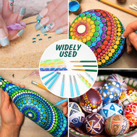 VIBIRIT 49pcs Mandala Dotting Tools, completo Mandala Dotting Herramientas Set con Mandala Plantilla/Dotting Tools/Brushes/Bandeja de pintura/Mini caballete para arcilla Pottery Craft, Pintura Rocas, Coloración, Arte Dibujo - Arteztik
