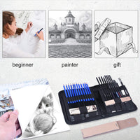 Set de dibujo Stencil con estuche, más de 300 formas, plantillas de dibujo grandes para niños incluye plantillas del alfabeto de plástico, con formas geométricas, animales, y más - Arteztik

