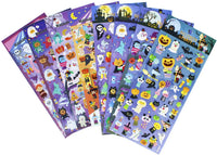 Pegatinas Happy Halloweens 8 hojas con fantasma, calabaza, demonio, mago, mamá, vampiro, bruja, cráneo, murciélago, araña, pegatinas para Jack O Lantern Scrapbooking niños Party Favors – 320 pegatinas - Arteztik
