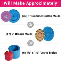 Silicona de plástico – DIY molde de silicona Kit de hacer, Super fácil 1:1 mezcla molde masilla, 3/4 libras, hace fuertes moldes de silicona reutilizables, grado alimenticio, no tóxico - Arteztik
