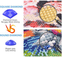 Kit de pintura de diamante cuadrada para bricolaje, kit de números, diseño de vaca de leche, bordado de diamantes de imitación, suministros de arte de punto de cruz, decoración de pared de lona - Arteztik
