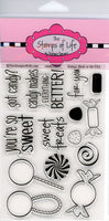 Los sellos de la vida candy2share sellos transparentes para tarjetas y álbumes de recortes (4 x 6 inch hoja) por Stephanie Barnard – Candy y refranes a juego - Arteztik
