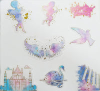 Pegatinas de piano, notas musicales, niña de baile, ángel dorado azul (60 piezas) para decoración de álbumes de recortes, calendarios, arte, manualidades, álbum, diario de balas, pegatinas de carta. - Arteztik
