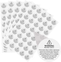Willbond - Pegatinas de advertencia para velas, tarros de velas, etiquetas de seguridad de fusión de cera, círculos de 1.4 in (200) - Arteztik

